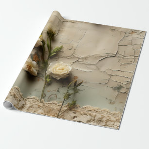 Liebe Vintager Dokumente mit Blume (3) Geschenkpapier