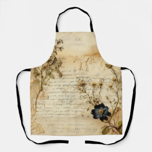 Liebe Vintager Dokumente mit Blume (5) Schürze