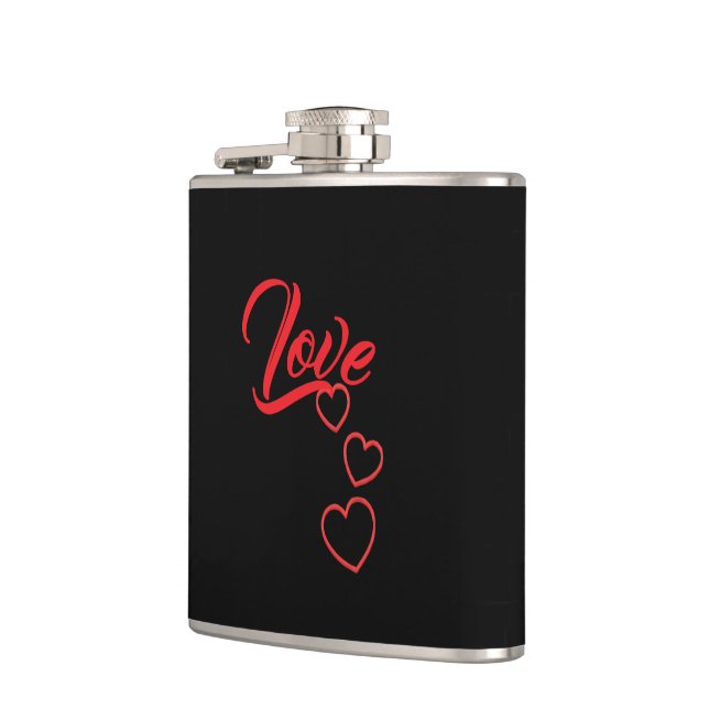 Liebe Vinyl umhüllte Flasche Flachmann (Links)
