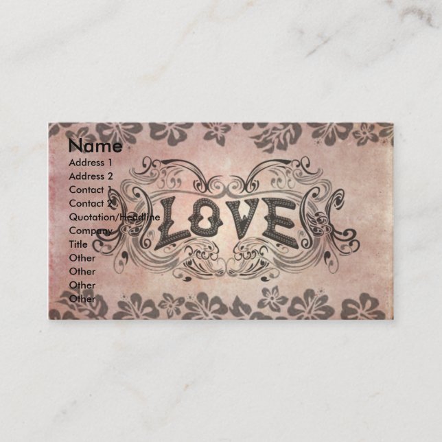Liebe Visitenkarte (Vorderseite)