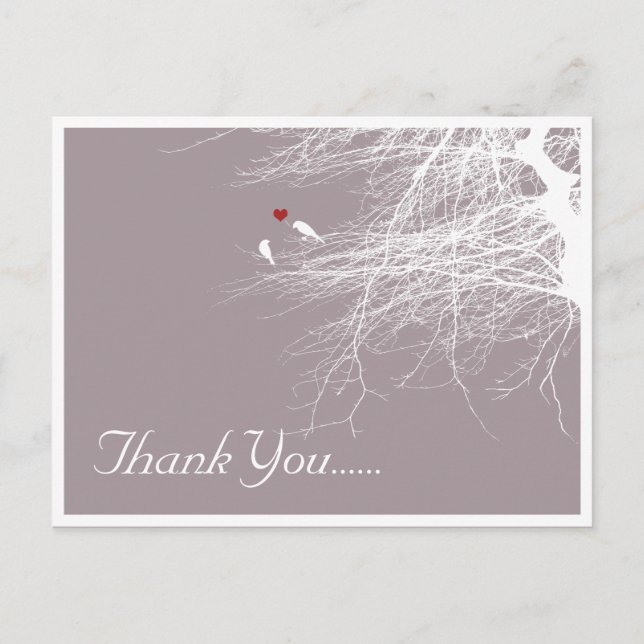 Liebe Vögel 2, danke Postcard Postkarte (Vorderseite)