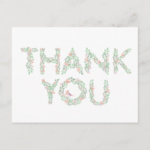 Liebe Vögel & Briefe Vielen Dank Postkarte