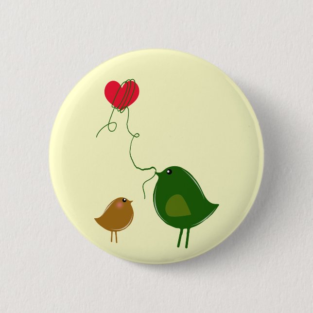 Liebe-Vögel Button (Vorderseite)