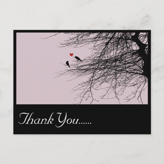 Liebe Vögel, danke Postcard Postkarte (Vorderseite)