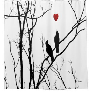 Liebe-Vogel-Duschvorhang Duschvorhang