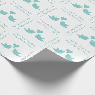 Liebe-Vögel mit Herz-kundenspezifischem Geschenkpapier