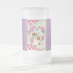 Liebe Vögel Vintage Valentine Tasse
