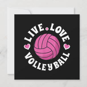 Liebe-Volleyball für Damen-Girls Volleyball-Fan Dankeskarte