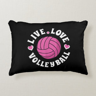 Liebe-Volleyball für Damen-Girls Volleyball-Fan Dekokissen