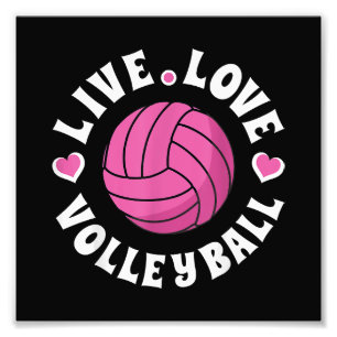 Liebe-Volleyball für Damen-Girls Volleyball-Fan Fotodruck
