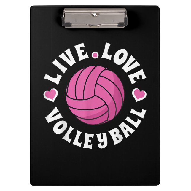 Liebe-Volleyball für Damen-Girls Volleyball-Fan Klemmbrett (Vorderseite)