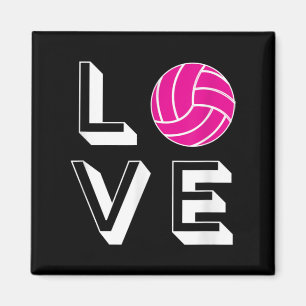 Liebe Volleyball Girls Geburtstagsgeschenk Grafik Magnet