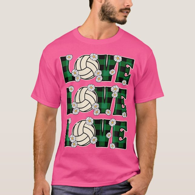 Liebe Volleyball Lover Girl Niedlich Volleyball T-Shirt (Vorderseite)