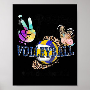 Liebe Volleyball Mama Leben Mama Großmutter Leopar Poster