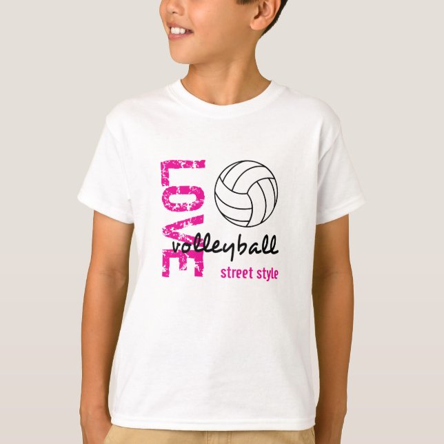Liebe Volleyball Street Style Unisex Kids T-Shirt (Vorderseite)