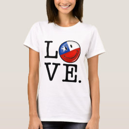Liebe vom Chile lächelnd chilenische Flagge T-Shirt