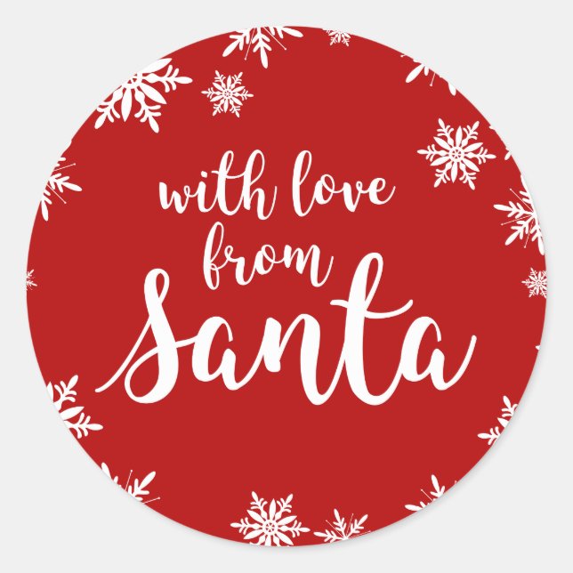 Liebe vom Weihnachtsgeschenkaufkleber Runder Aufkleber (Vorderseite)