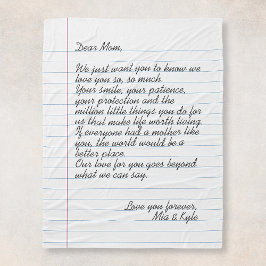 Liebe von benutzerdefinierten handgeschriebenen Le Fleecedecke