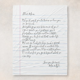 Liebe von benutzerdefinierten handgeschriebenen Le Fleecedecke