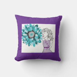 Liebe von Blume Kissen