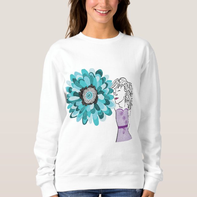 Liebe von Blume Sweatshirt (Vorderseite)