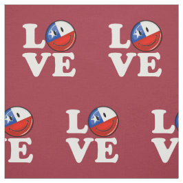 Liebe von Chile-lächelnder chilenischer Flagge Stoff