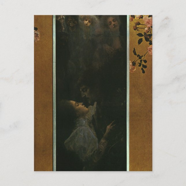 Liebe von Gustav Klimt Postcard Postkarte (Vorderseite)