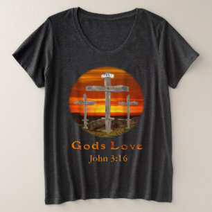 Liebe von Gütern Große Größe T-Shirt