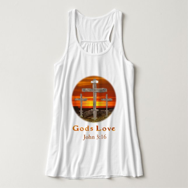 Liebe von Gütern Tank Top (Design Vorderseite)