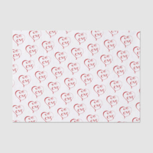 Liebe von Hand in Rot Seidenpapier