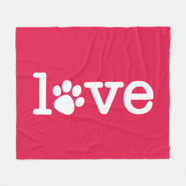 Liebe von Haustieren Fleecedecke