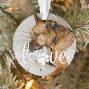 Liebe von Haustieren Pay Print Heft Script Quote Ornament
