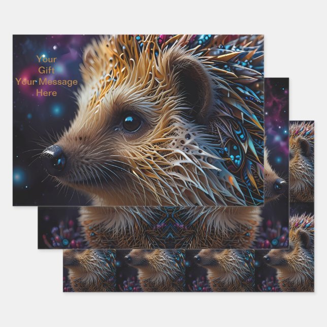 Liebe von Igeln in jedem Herzschlag Geschenkpapier Set (Set)
