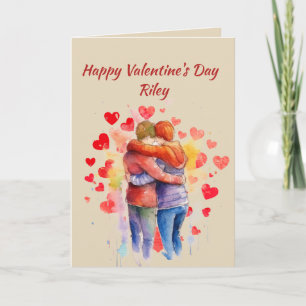 Liebe von individuellen Namen Niedliche Herzen von Feiertagskarte