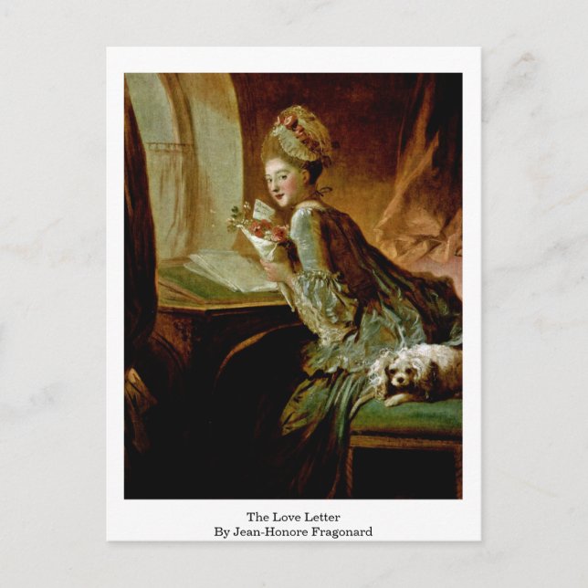 Liebe von Jean-Honore Fragonard Postkarte (Vorderseite)