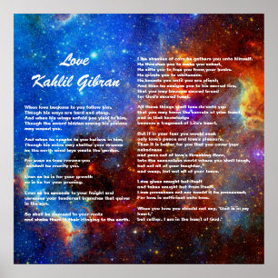 Liebe von Kahlil Gibran Poster