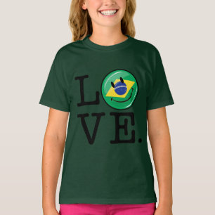 Liebe von lächelndem Gesicht Brasiliens T-Shirt