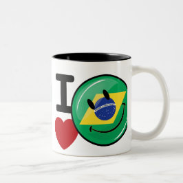 Liebe von lächelndem Gesicht Brasiliens Zweifarbige Tasse