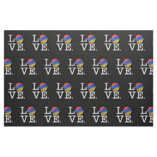 Liebe von lächelnder Flagge Armeniens Stoff