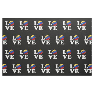 Liebe von lächelnder Flagge Venezuelas Stoff
