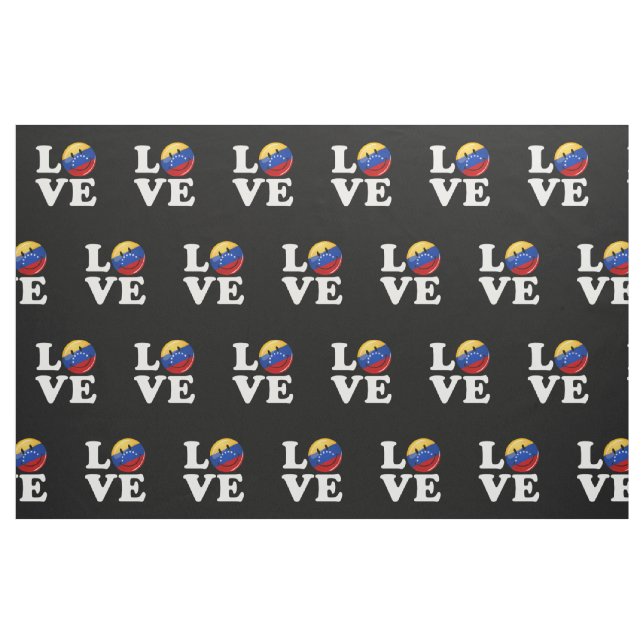 Liebe von lächelnder Flagge Venezuelas Stoff (Fat Quarter (45,7 x 55,9 cm))