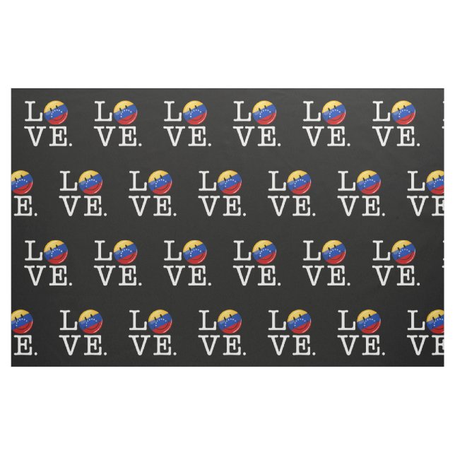 Liebe von lächelnder Flagge Venezuelas Stoff (Fat Quarter (45,7 x 55,9 cm))