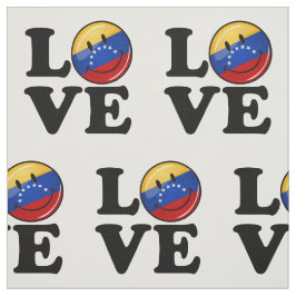 Liebe von lächelnder Flagge Venezuelas Stoff