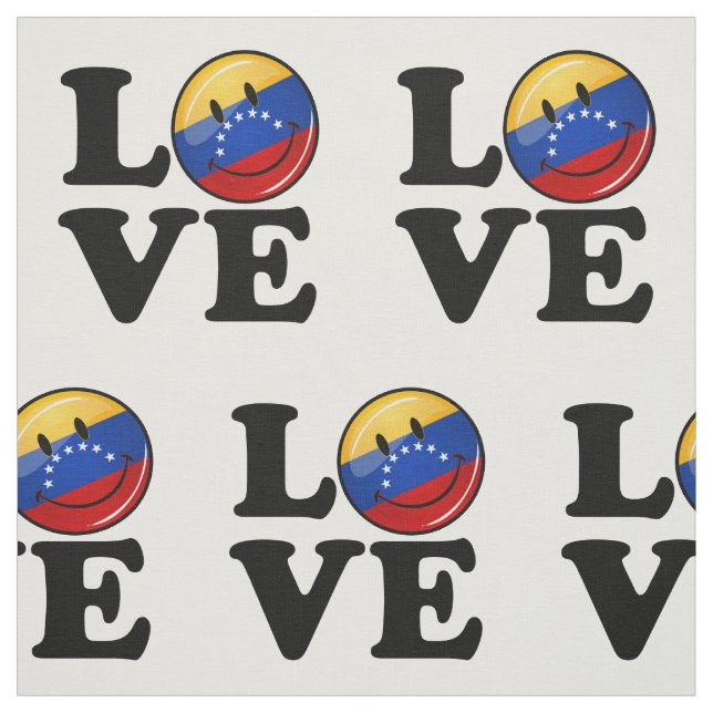 Liebe von lächelnder Flagge Venezuelas Stoff (Muster)