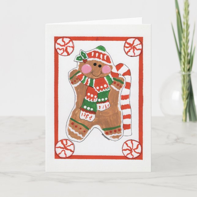 Liebe von Lebkuchen - Kinder Kunst für CHOC Dankeskarte (Vorderseite)