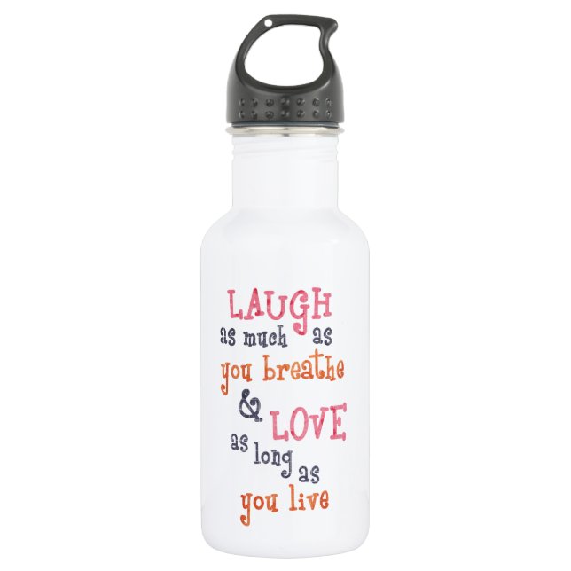 Liebe von Live-Lachen Trinkflasche (Vorderseite)