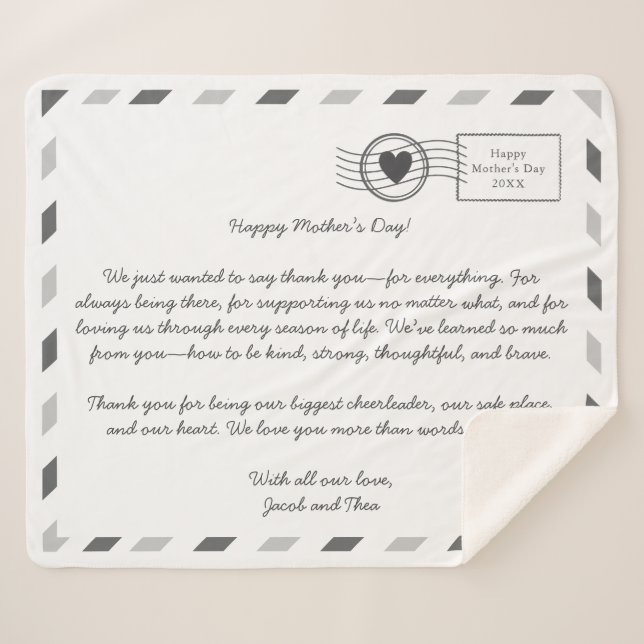 Liebe von Luftpost an Mama Sherpadecke (Vorderseite (Horizontal))