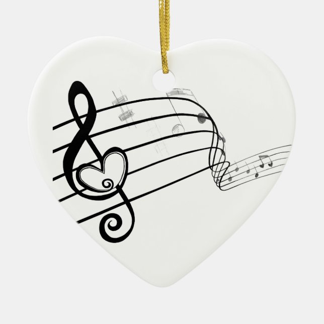Liebe von Musik Keramikornament (Vorne)