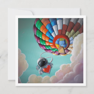 Liebe von oben Astronaut - Mini-Printwerbung