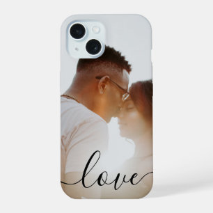 Liebe von personalisiertem Foto und Text-Foto iPhone 15 Hülle